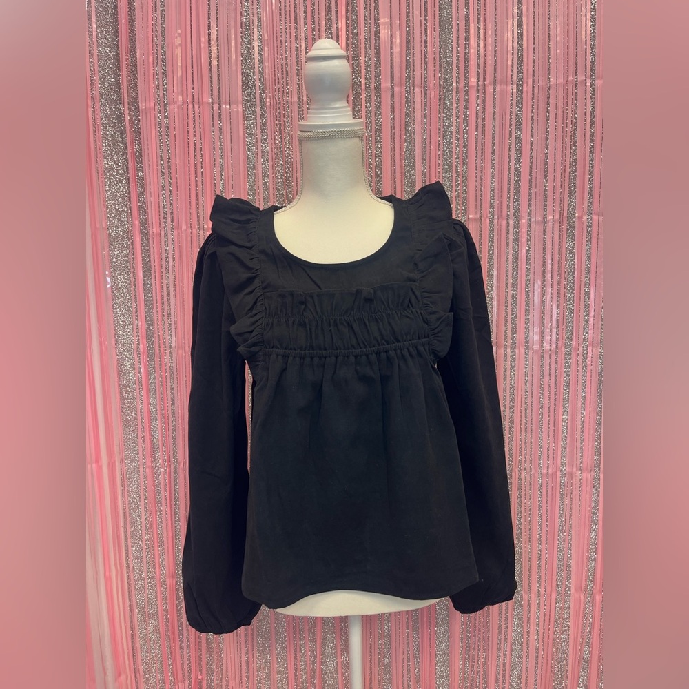 New In Black Blouse